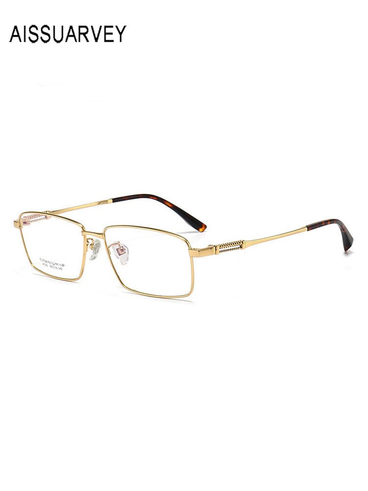 Aissuarvey Men's Full Rim Square Titanium Frame Eyeglasses 8125 – FuzWeb