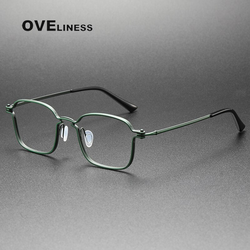 Oveliness Unisex Full Rim Square Titanium Eyeglasses 5898 – FuzWeb