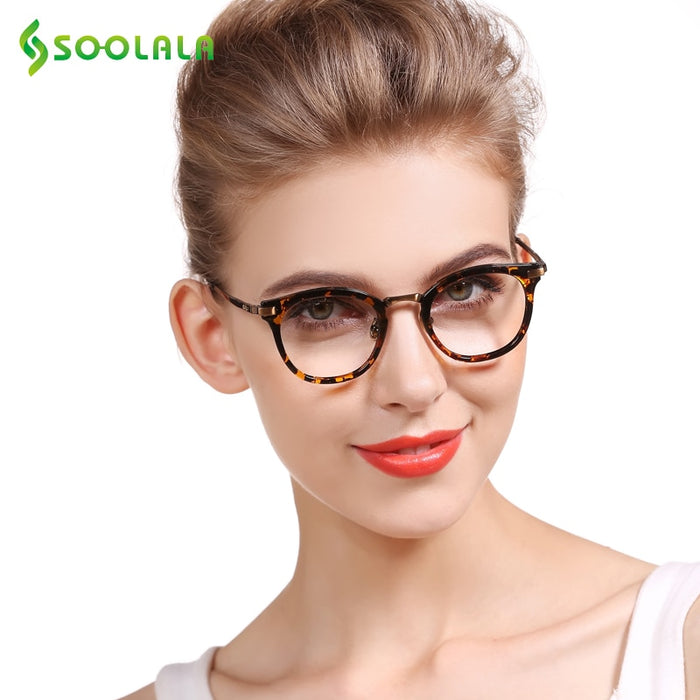Soolala Brand Women S Cat Eye Reading Glasses Presbyopic 0 5 0 75 Fuzweb