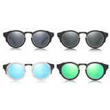Hu Wood Unisex Round Steampunk Sunglasses Brand Designer Frame Gr8046