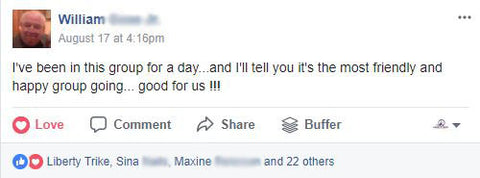 You can ask questions in the Liberty Trike Owner’s Group 