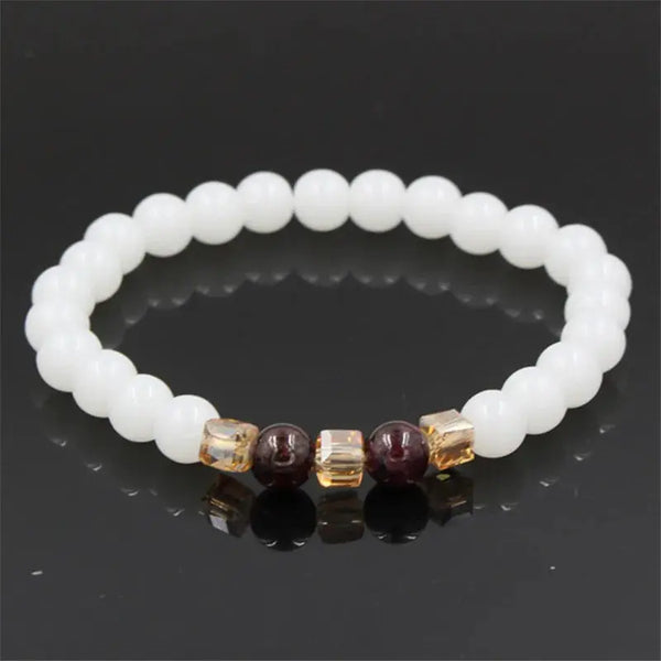 Top Natural White Chalcedony Bracelet