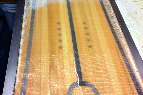 splitboard lay-up epoxy pressing