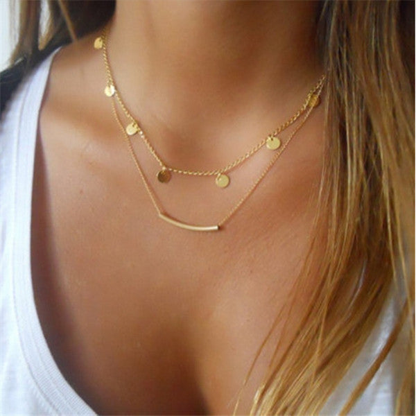 double chain designs in gold