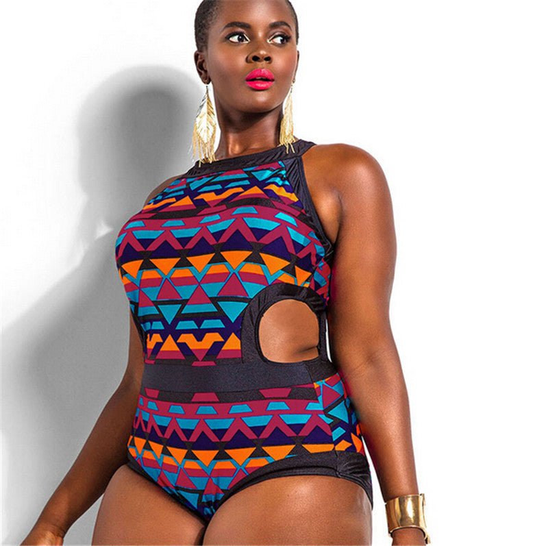 high neck plus size swimsuits