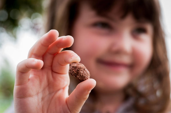 Little Girl with Cocoa Manna Sweet Midnight