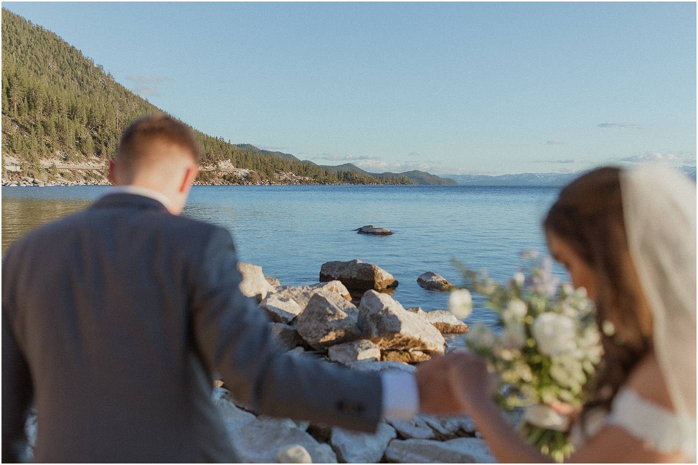 Just married Tahoe adventure photography