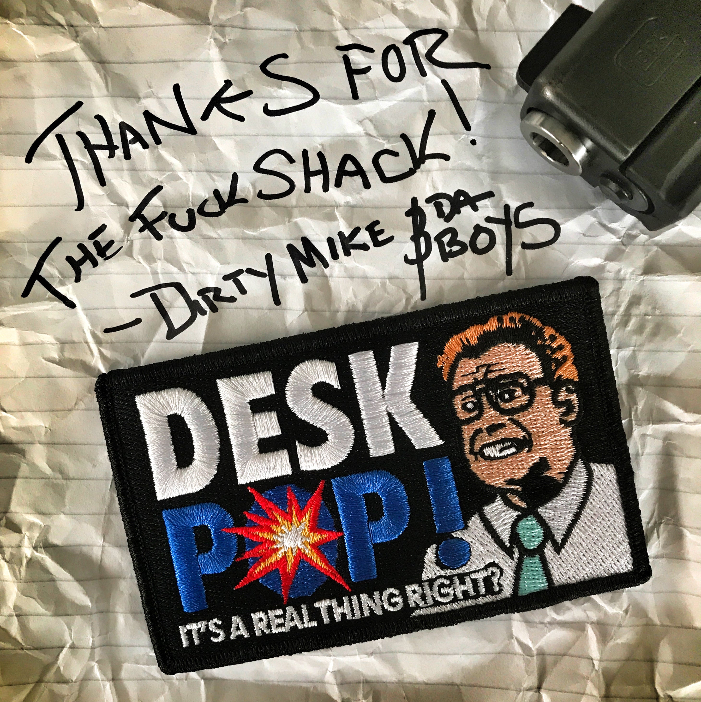 The Other Guys Desk Pop Velcro Backed Parody Morale Patch