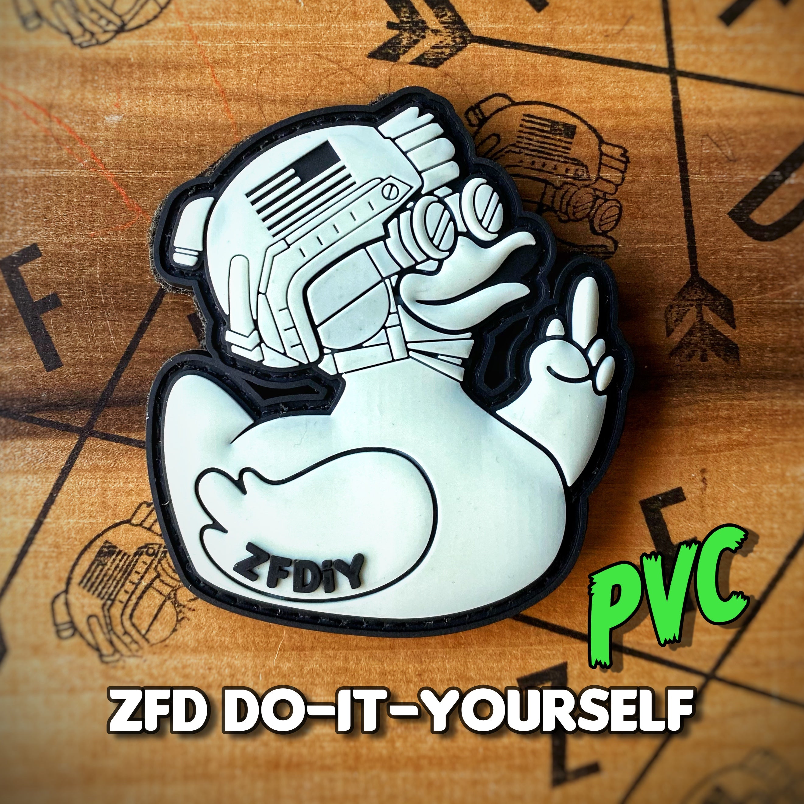 Zero Fucks Duck®️ Zfdiy Do It Yourself Pvc Morale Patch Dump Box