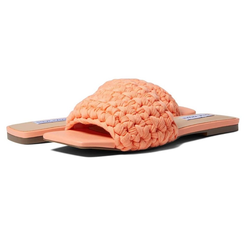 Maldeve Orange Braided Slides