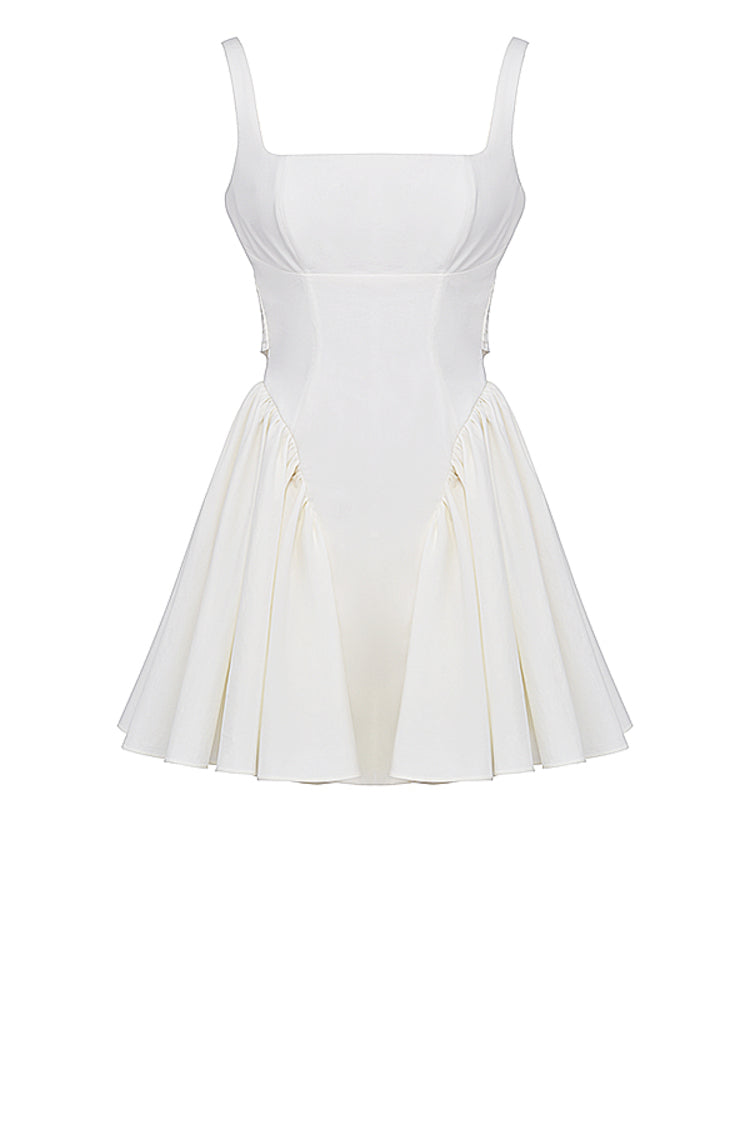 FLORIANNE BOW MINI DRESS - White