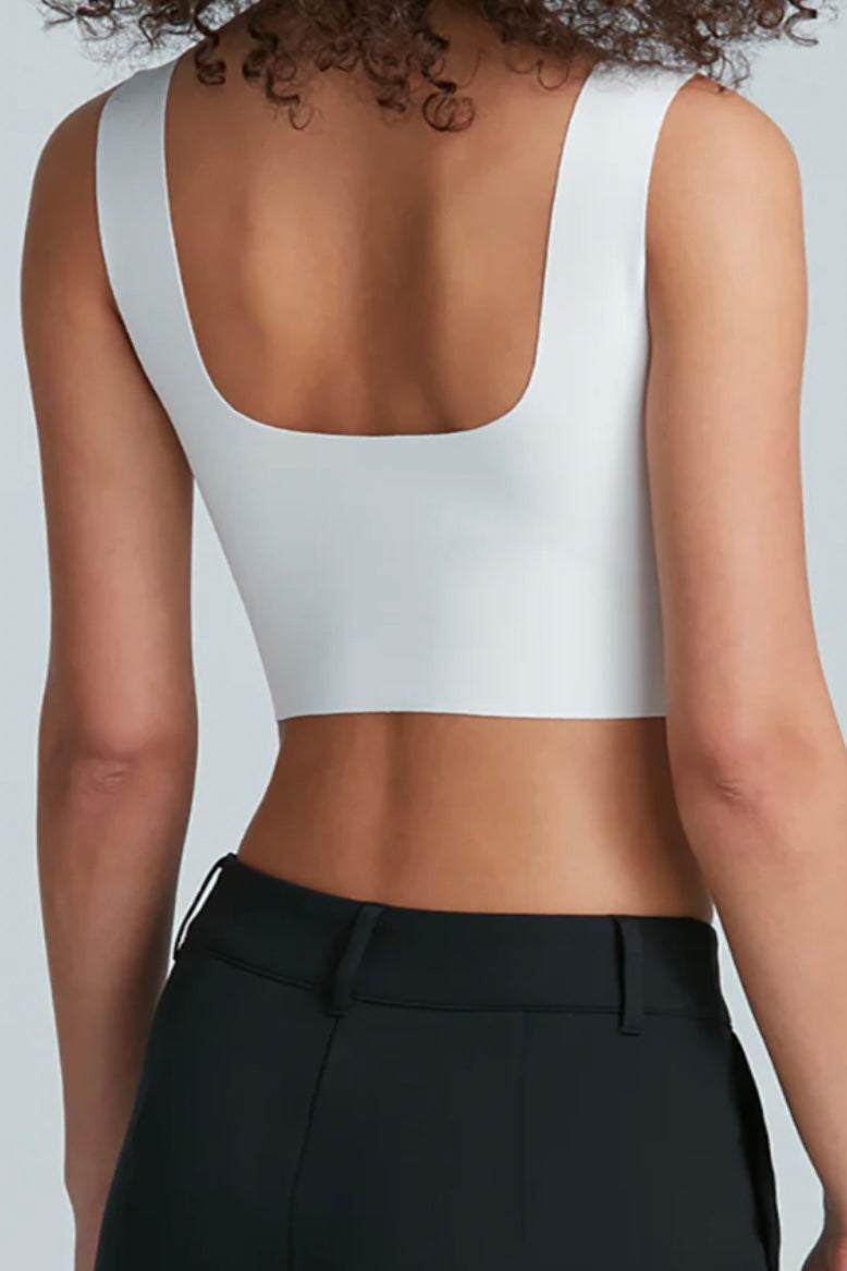 Commando Neoprene Squareneck Crop Top