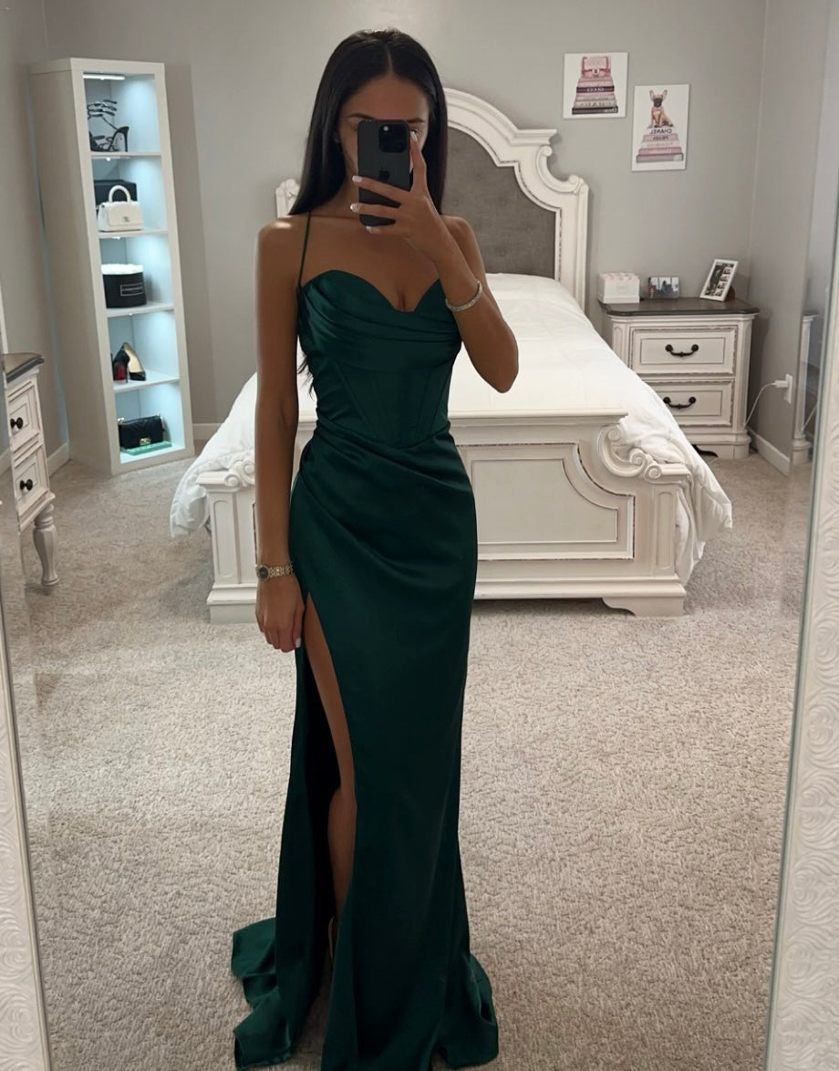 EMERALD CORSET GOWN