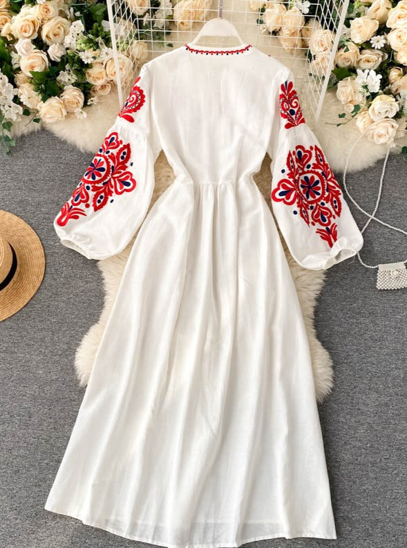 MARIA EMBROIDERED DRESS