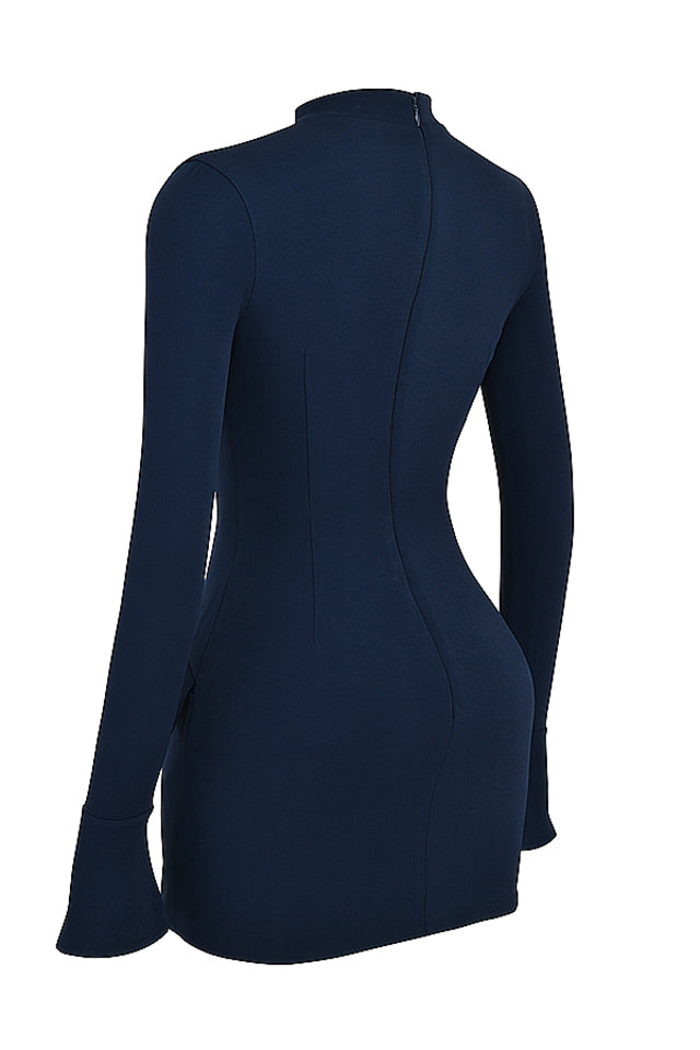 MAHALIA NAVY MINI DRESS - Navy Blue