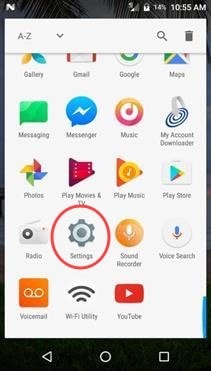 Alcatel Raven App Drawer