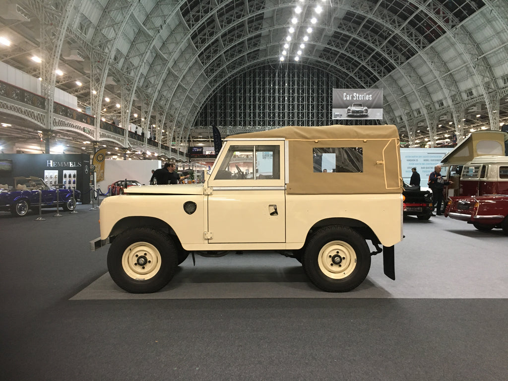 Land rover series classic land rover at Olympia London