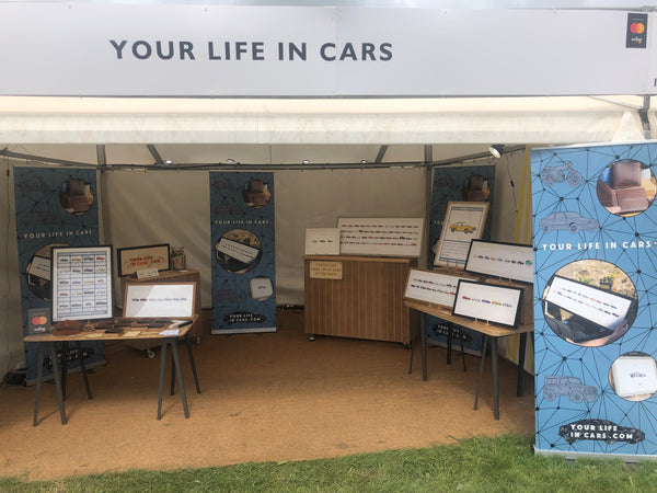 Festival of speed trade stand tented unit with advertising your life in cars