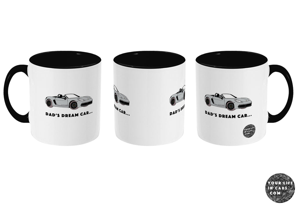 mug featuring dads dream car Porsche Boxster GTS 2020