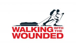 Walking with the Wounded logo man pulling a sledge