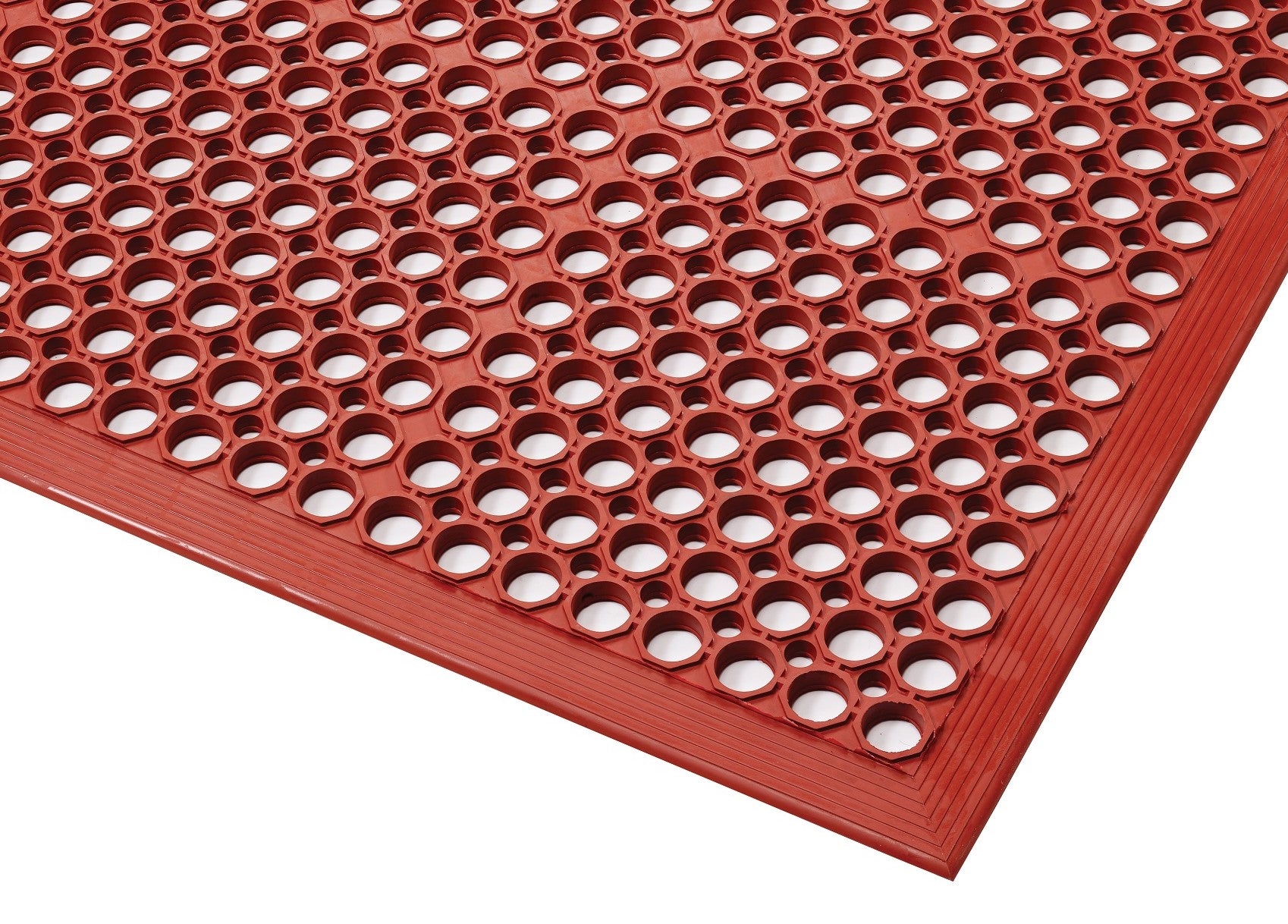 Serve Secure Red Rubber Floor Mat - Anti-Fatigue, Grease