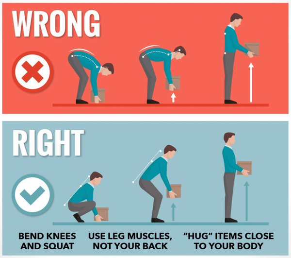 How to lift properly at work