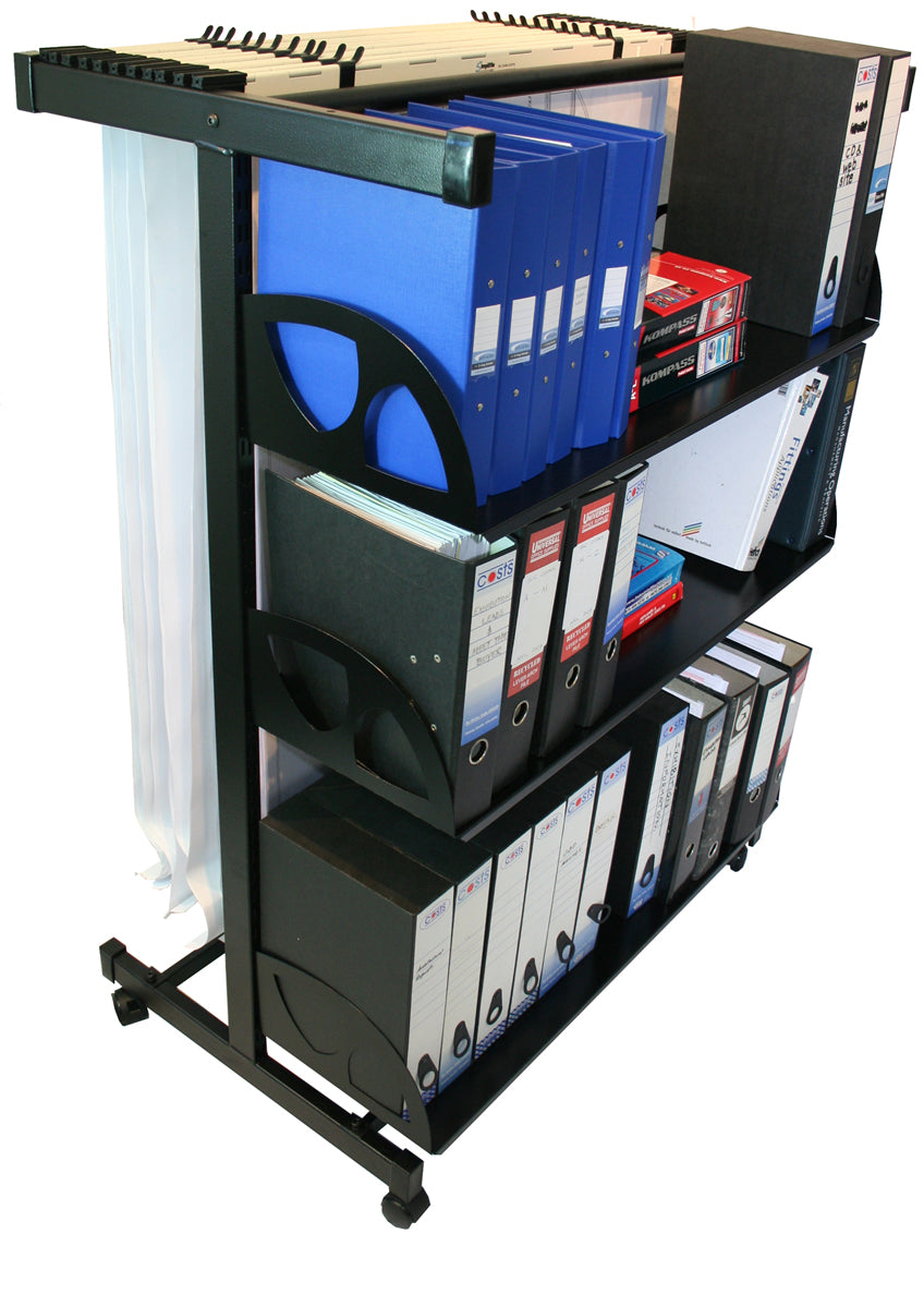 A0 Mobile Drawing Rack Unit with Shelves