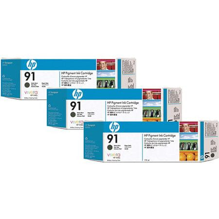 HP 91 Matte Black 3-pack - C9480A - 3 x C9464A