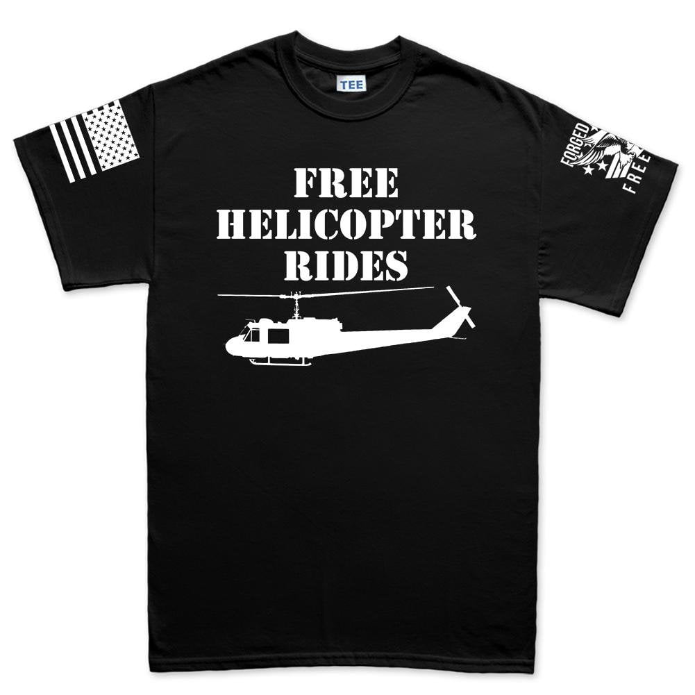 om Fancy kjole Tilbageholdelse Free Helicopter Rides Men's T-shirt – Forged From Freedom