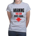 Ladies Warning Loaded Gun T-shirt