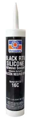 Black Silicone Adhesive Sealant, 12.9 OZ