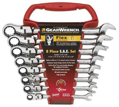 GearWrench 9308D GearWrench 8-Piece Ratcheting-Box Combo Wrench