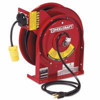 COXREELS PC10-3012-F Compact Power Cord Reel with Duplex GFCI Industrial  Receptacle, 30' x 12AWG