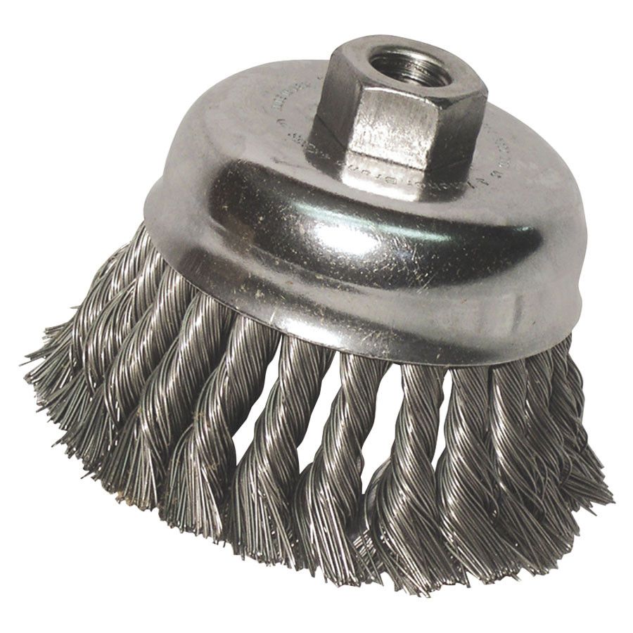 Anchor Brand 2-3/4 Knot Wire Cup Brush Stainless 5/8-11 Thread