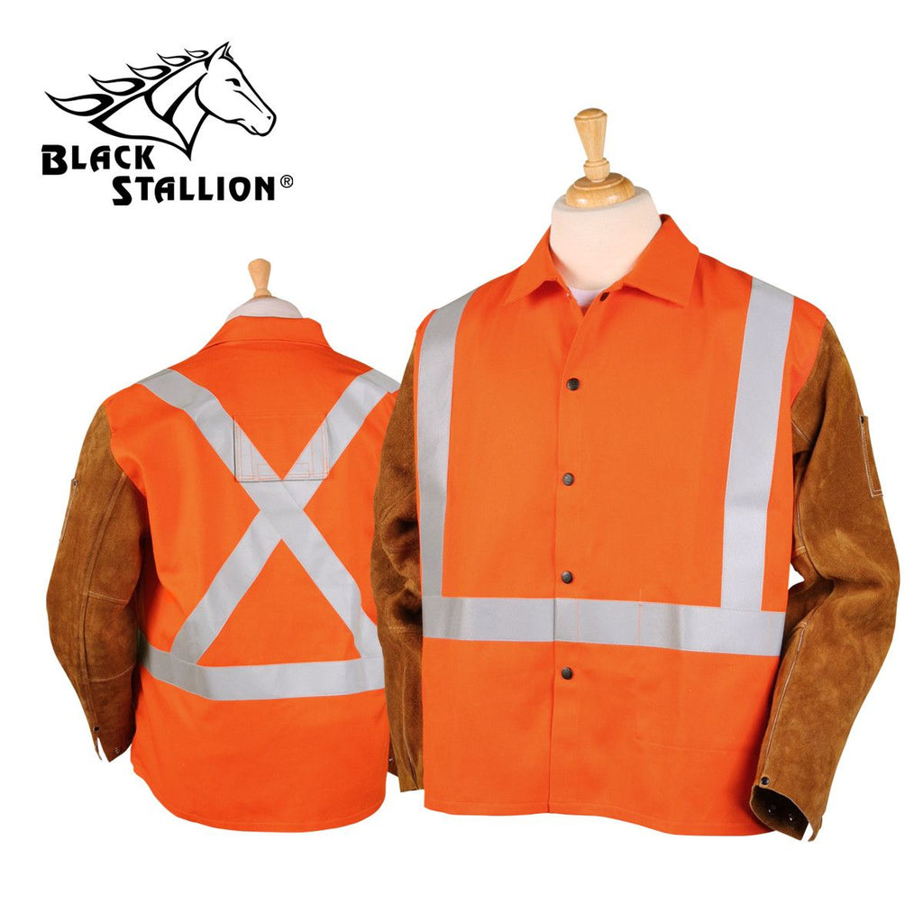 Tillman 6230D Hi-Vis FR Cotton Welding Jacket, 30 9 oz, Orange