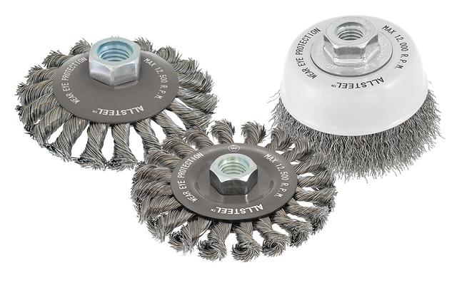 3 Knot Wire Cup Brush - Stainless Steel