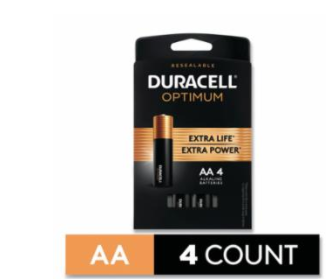 Duracell Coppertop Alkaline AA Battery Charger with 4 AA