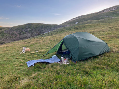 alpkit tent on mountain