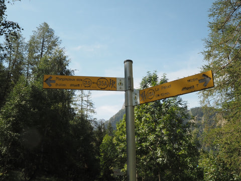 Italian alps sign post