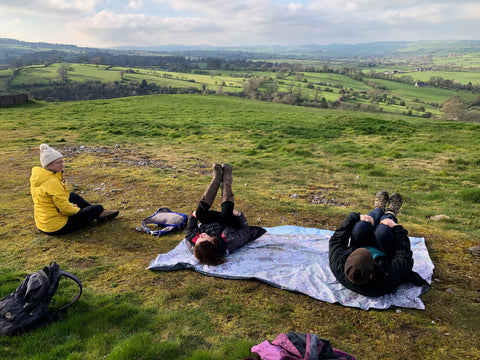 Outdoor yoga on South Downs PACMAT