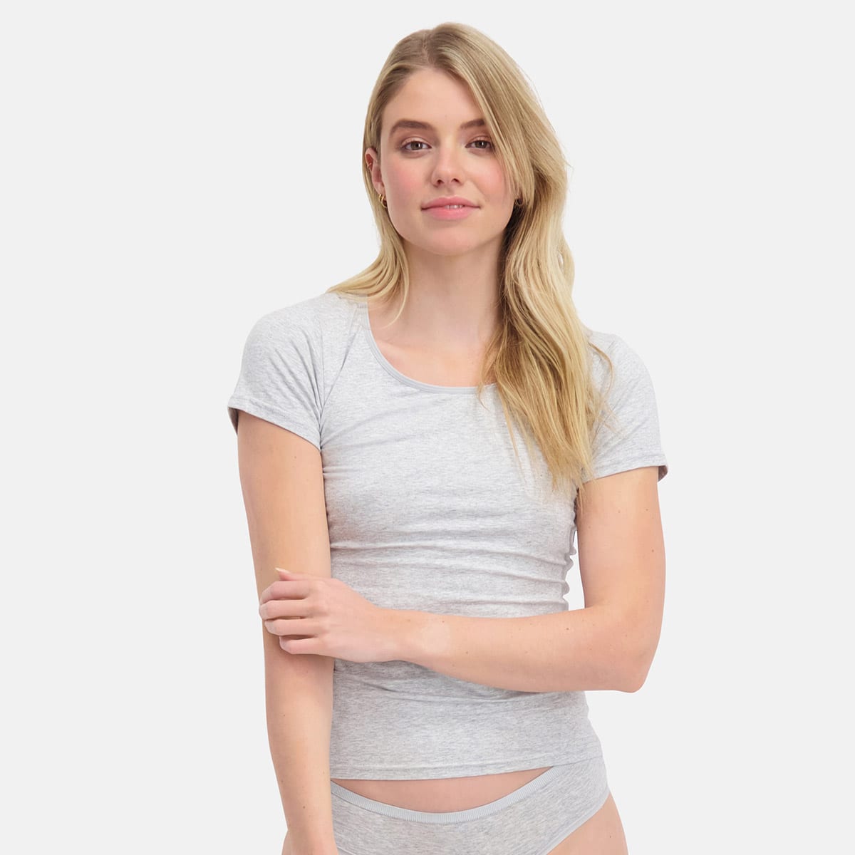 T-shirts Kate (2-pack) - Light Grey Melange