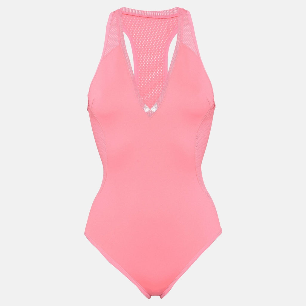 pink mesh swimsuit