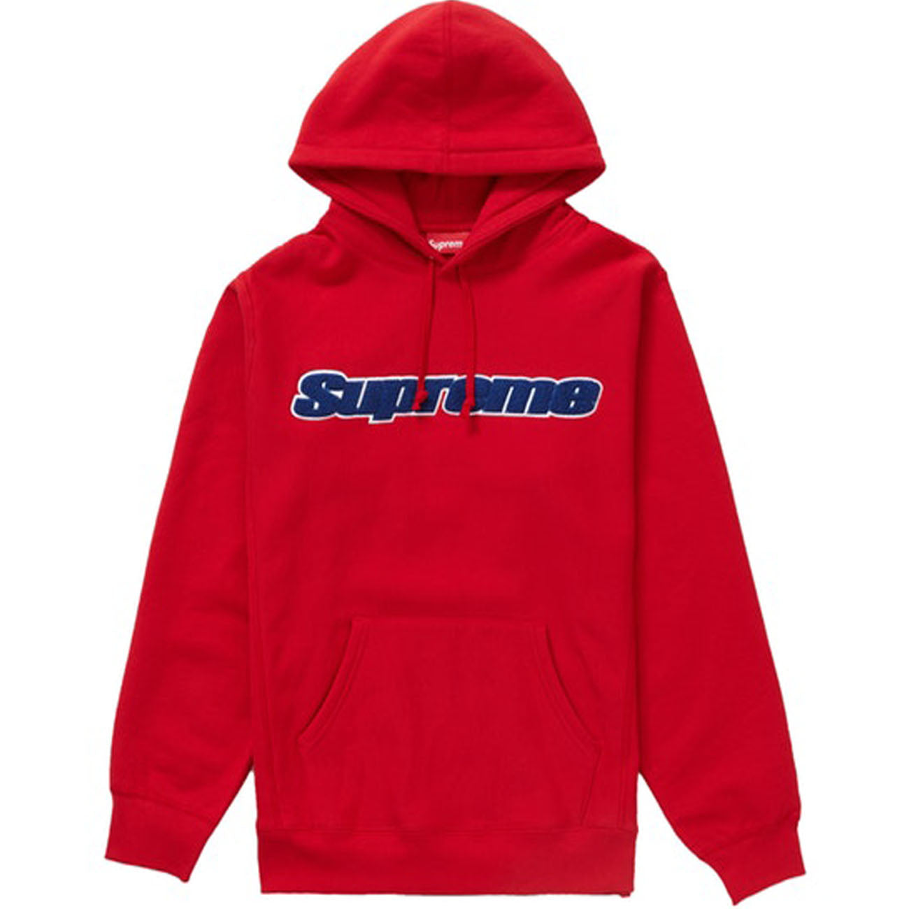 Supreme Chenille Hooded Sweatshirt- Red