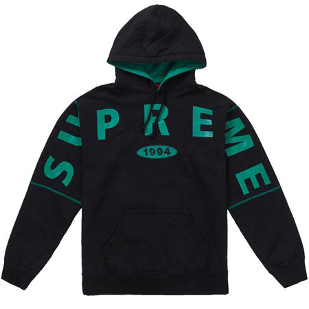 Supreme Spread Logo Hooded Sweatshirt- Black – Streetwear Official