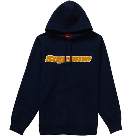 supreme chenille script hoodie