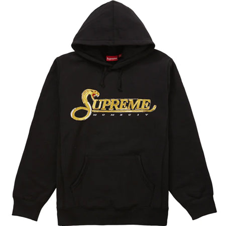 Supreme Sequin Viper Hooded Sweatshirt Black – Streetwear Official