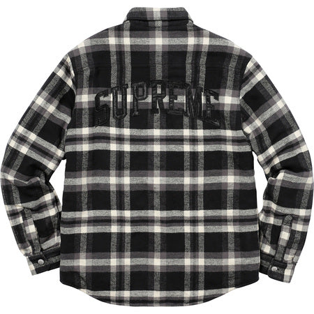 Supreme - SUPREME Quilted Arc Logo Flannel Shirt - Black – Streetwear