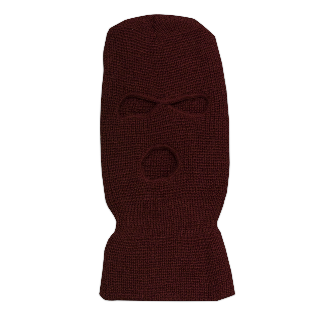 Download 3-Hole Ski Mask (Burgundy) - Streetwear Official