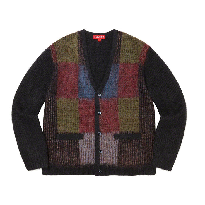 Supreme Brushed Grid Cardigan- Black – Streetwear Official