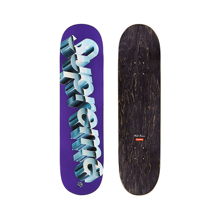Supreme Chrome Logo Skateboard Deck- Purple – Streetwear Official